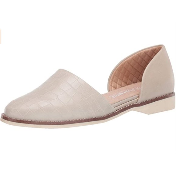 NEW Dr. Scholl's Women Choice Croco Embossed Oyster Smooth Texture Block d'Orsay - Picture 2 of 7